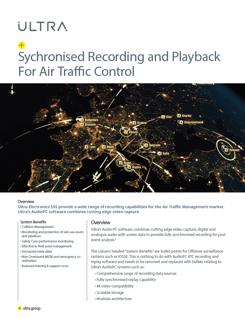 Sychronised Recording and Playback For Air Traffic Control Image